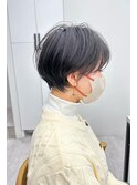 イメチェン/美髪/ワイドバング/ブルーブラック/ショート
