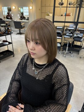 ヘアーポケット リタ(HAIR POCKET ritta) 柔らかベージュカラー×ボブ