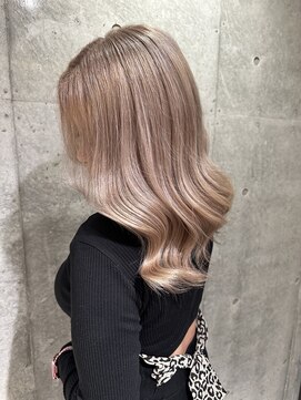 ロンドルピナス 小倉(Lond Lupinus) ミディアムヘア暗めカラー/デザインカラー/フェイスフレーミング