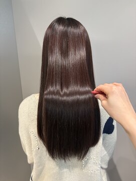 イオエ 西梅田(ioe) ブリーチなしカラー／髪質改善/ミルクティーベージュ/顔へア