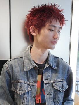 暖色スパイキーショート