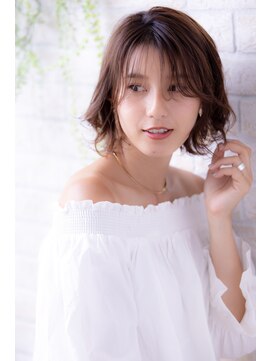 ヘアーアートシフォン 川口東口店(hair art chiffon) ピンクブラウンorグレーベージュの切りっぱなしボブ美髪ヘア