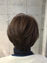 オッソ(OSSO)&nbsp;くびれショートグレージュ_ネイビーカラーフレンチボブ