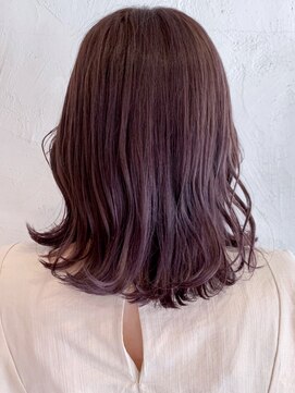 アイティー バイ アルバム 中野店(IT by ALBUM) ピンクパープル_ローライトスリークボブ厚めバング_ba286461