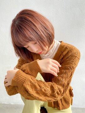 ヴィッカエコル (vicca 'ekolu) アプリコットオレンジ×ブラウン×レイヤーボブ