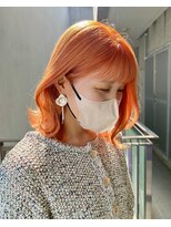 ガルボ ヘアー(garbo hair) #高知 #美容室 #ビビット #オレンジ #原色 #カラー #10代 #20代