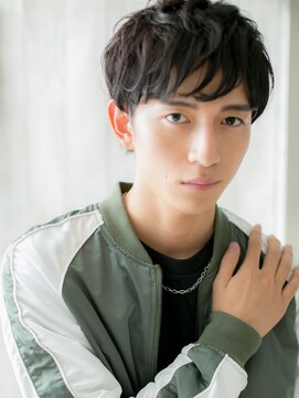 トニーアンドガイ メン 与野駅前店(TONI&GUY MEN) 重めツーブロックパーマニュアンスマッシュヘアーe与野