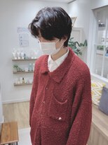 モリオフロムロンドン 松戸店(Morio from London) 【松戸 岩口】黒髪カルマパーマハンサムショート