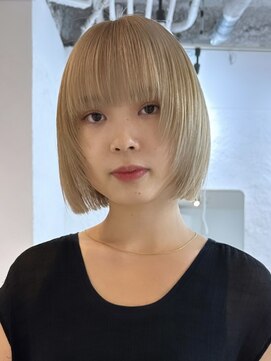 ランズサンズ 表参道(runsuns) ダブルカラーハイトーンカラーケアブリーチホワイトベージュ