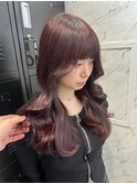 【暖色カラー×ボルドー】韓国/韓国ヘア/町田/町田駅/学割