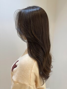 アッシュ 桜木町店(Ash) ブリーチなしオリーブグレージュ韓国風カラー横浜