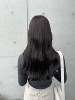 アチーブ ヘア デザイン(achieve hair design)&nbsp;暗髪透明感ダークグレージュカラー大人ウェーブロング30代40代