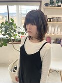レイヤーカット×サンドベージュ