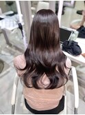 ラベンダーカラー　ラベンダーブラウン　ゆる巻き