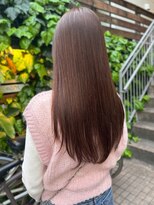 ユニバイリサ 天神大名店(uni by risa)&nbsp;髪質改善トリートメント ストレート 艶髪 ブラウンベージュ 20代