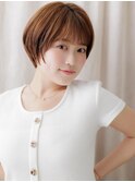 顔周りレイヤーカットひし形小顔丸みショートマッシュW浦和