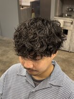 ノイセル 西本町(Noisyle)&nbsp;フェザーパーマスパイキーショートブルーブラックサーフカール◎