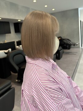 エン 栄店(enne) ココアベージュ/クラゲヘアー/ボブレイヤー/小顔/黒髪/栄