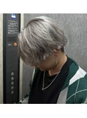ペールシルバー×センターパート