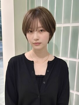 髪質改善縮毛矯正ダブルカラーハイライトショートカット30代40代