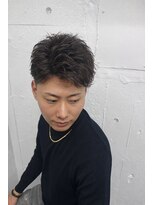 メンズ ラピス(Men's Lapis)&nbsp;ビジネス対応ニュアンスパーマ×清潔感フェード