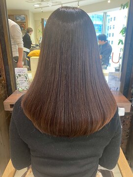 ヘアリゾート粋 ティガ 池袋店(tiga) 艶髪/ロング/ストレート/髪質改善/ブラウンアッシュ