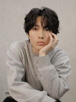 メンズ/ブリーチ　ar clip 表参道&nbsp;シースルーマッシュシャドーパーマメンズブリーチメンズカット