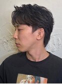 ビジネスショート/刈り上げセンターパート/MEN’S HAIR/淀屋橋×