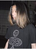 ニュアンスパーマメンズロングダブルカラーセンターパート