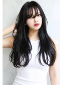 【ALLURE】レイヤーカット_黒髪ロング_顔周りカット