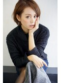 Rumor×【小顔】モデル風ショートボブ・ヌーディベージュ