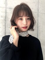 ゼンコー キチジョウジ シェール(ZENKO KICHIJOJI chere) ゆれふわ韓国風ボブ　［廣瀬晴菜］グレージュアッシュ