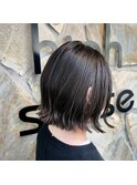 切りっぱなし 外ハネボブ アッシュ 似合わせカット/町屋駅