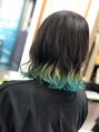 クワリ サワーグリーンの毛先カラー☆
