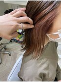 (akiko)インナーピンクベージュ×ミディアムロブ