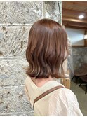 オレンジベージュボブ