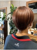 Wカラーで作る!くすみオレンジヘア