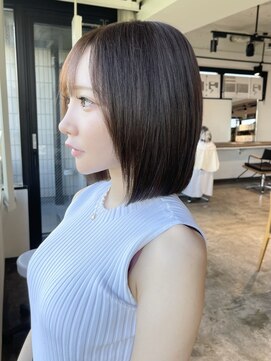 ザ オーダー(THE ORDER) 艶髪グレージュブリーチ無しタッセルボブクロスパーマ