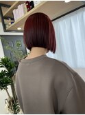 it.Style ブリーチ無し レッド ボブ ショート