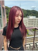 #チェリーレッド #ケアブリーチ #ピンク #ハイトーンピンク