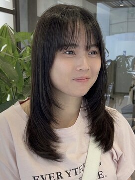 ラック 本厚木店(LUCK) 顔まわりレイヤー/レイヤーカット/イルミナカラー/韓国風