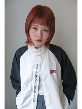 プフ 伏見(puf) [puf 伏見/丸の内/栄/名古屋]オレンジカラーボブ★鳥山