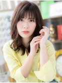 アッシュブラウンくせ毛ミディアムレイヤーh4北浦和20代30代40代