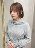【momoa】ミルクティーカラー×ボブカット《ブリーチ》