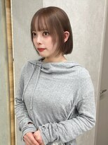 アロ 大阪梅田(alo)&nbsp;【momoa】ミルクティーカラー×ボブカット《ブリーチ》