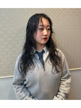 オルセン(OLSEN) ローレイヤー/ロング/センターパート/オリーブグレージュ