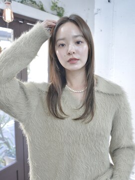 リッカ(RICCA) 大人ガーリー/ダークアッシュ/ミディアムレイヤーカット/恵比寿