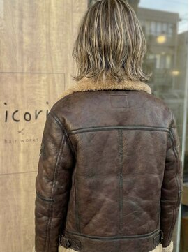 ニコリヘアワークス(nicori hair works) ミディアム×レイヤー×ハイライト2