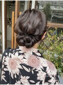 結婚式/二次会/イベント/シニヨン/大人女性/上品/ゆるふわ/暗髪
