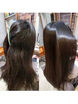 ラシクヘアーライフ(Rashiku Hair Life) 仕上げアイロン無し。加工無し。艶出し縮毛矯正!